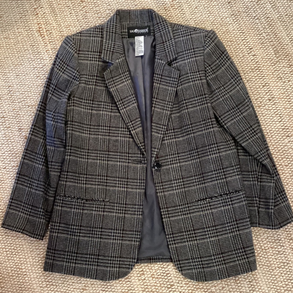 Sag Harbor Plaid Blazer Size 4